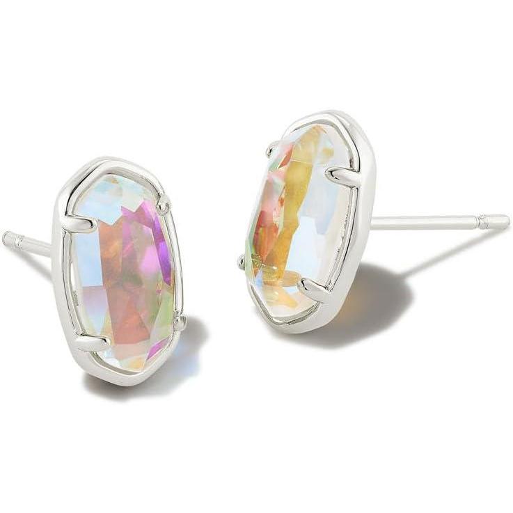 imageKendra Scott Grayson Stone Stud EarringsRHODIUM  DICHROIC GLASS