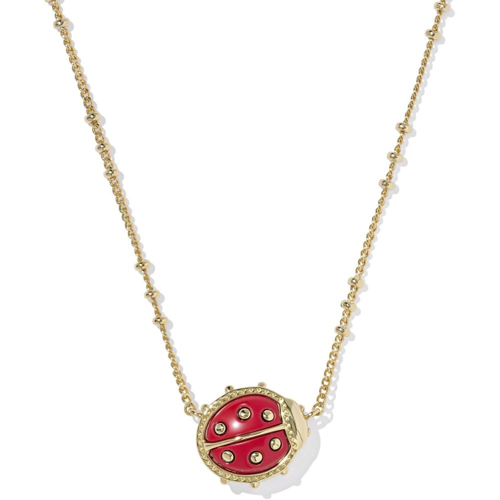 imageKendra Scott Lady Bug Short Pendant NecklaceGOLDRED MAGNESITE