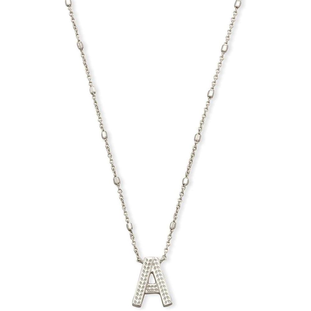 imageKendra Scott Letters AZ Pendant Necklace for Women Fashion Jewelry RhodiumPlated BrassLetter A