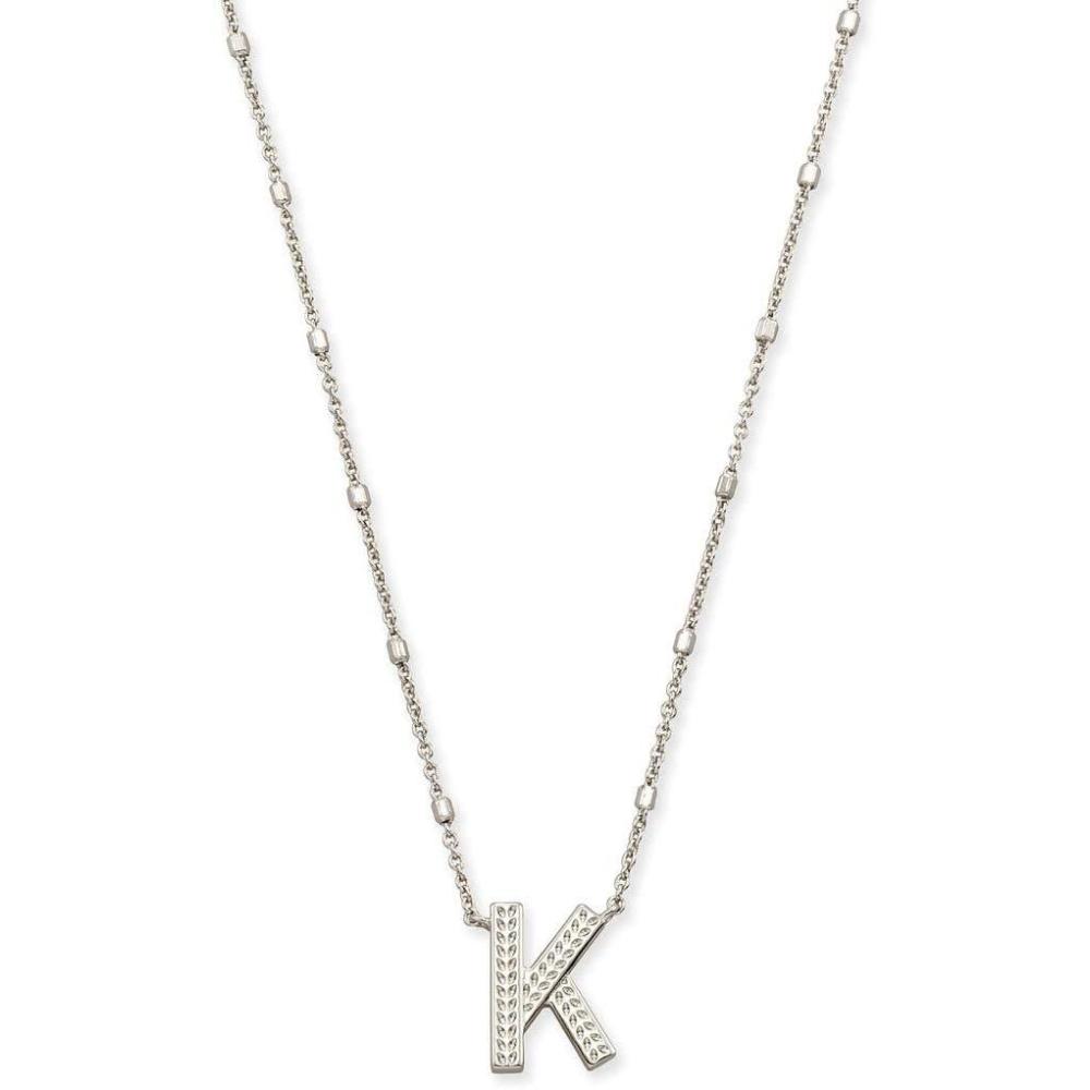 imageKendra Scott Letters AZ Pendant Necklace for Women Fashion Jewelry RhodiumPlated BrassLetter K