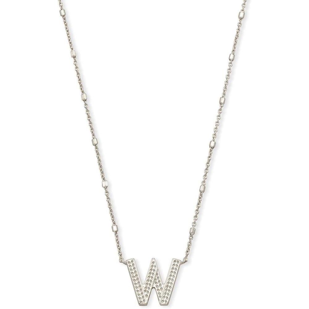 imageKendra Scott Letters AZ Pendant Necklace for Women Fashion Jewelry RhodiumPlated BrassLetter W