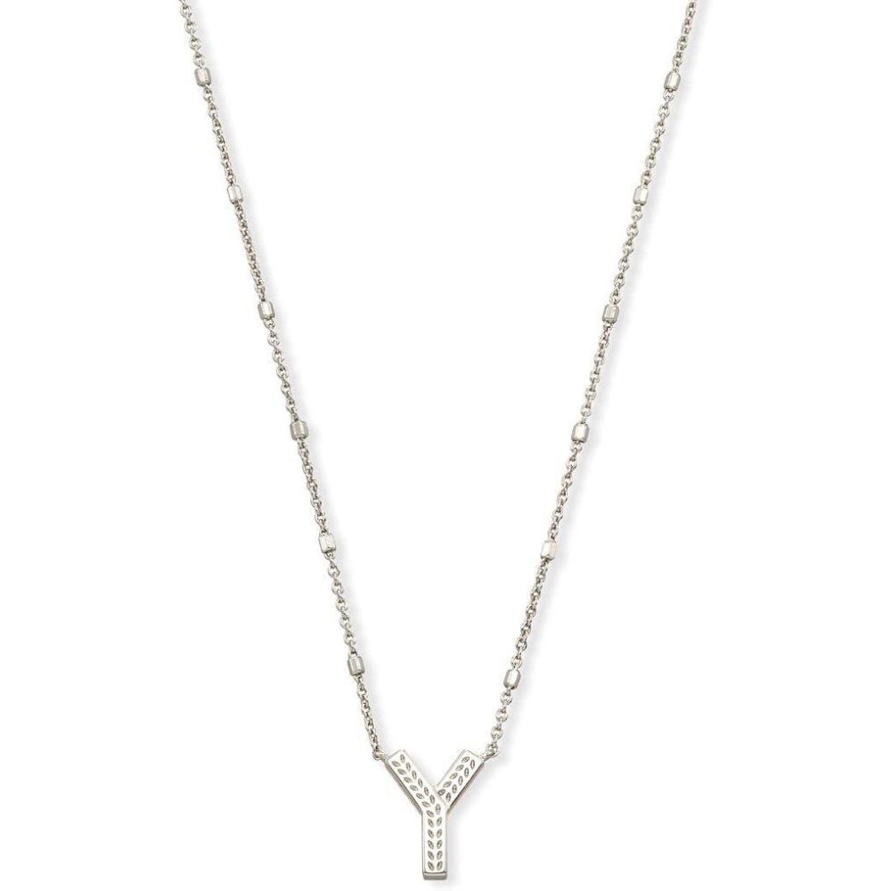 imageKendra Scott Letters AZ Pendant Necklace for Women Fashion Jewelry RhodiumPlated BrassLetter Y