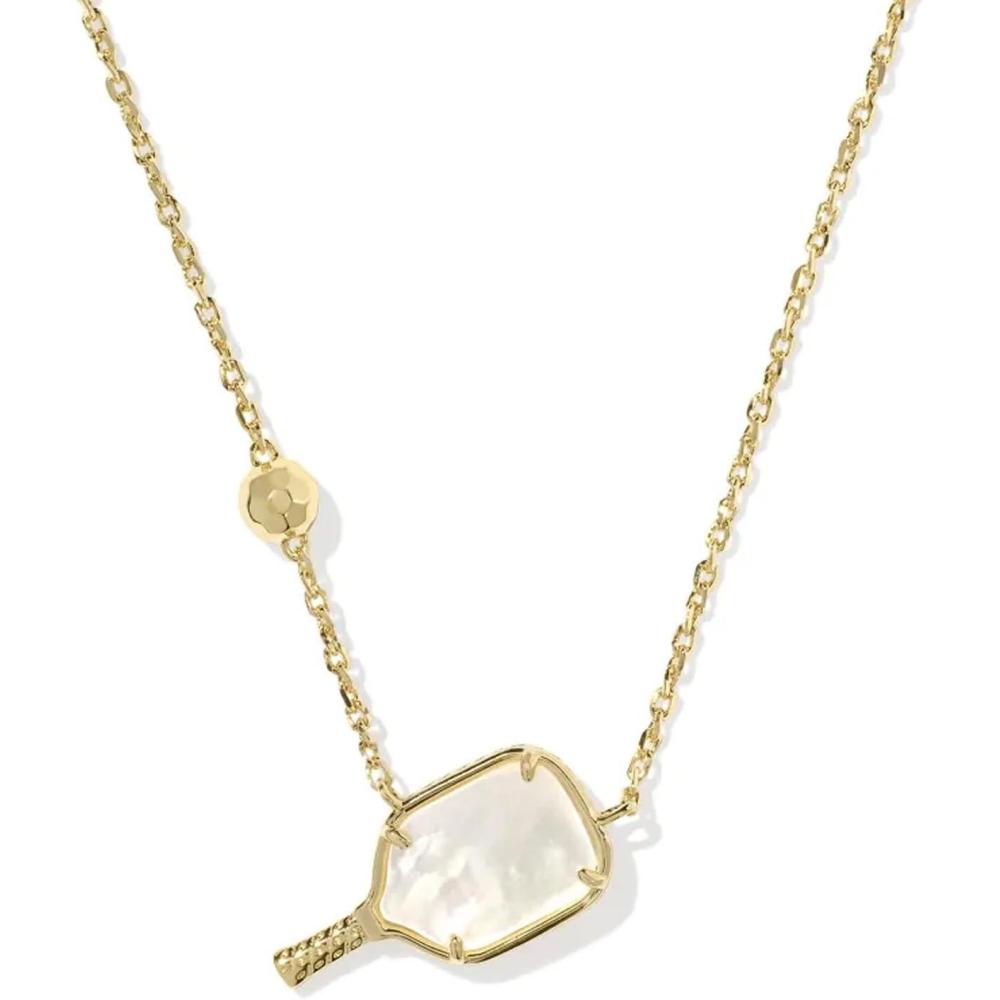 imageKendra Scott Pickleball Short Pendant Necklace Fashion Jewelry for WomenGOLD  IVORY MOTHER OF PEARL