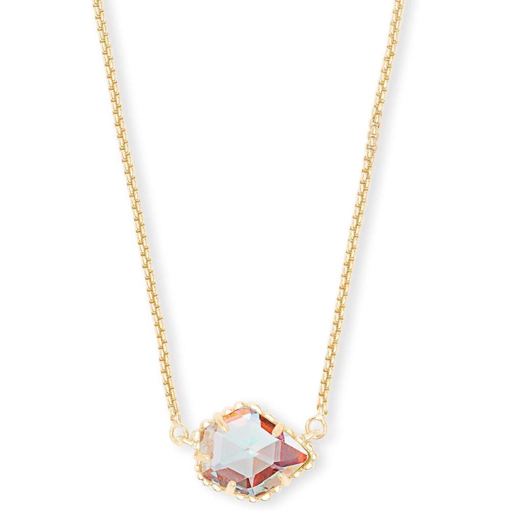 imageKendra Scott Tess Pendant Necklace for Women Fashion JewelryGOLD  IRIDESCENT DICHROIC GLASS