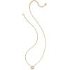 Kendra Scott Bella Short Pendant Necklace, Fashion Jewelry for Women(GOLD – WHITE CZ)