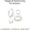 Kendra Scott Brooke Huggie & Stud Earrings for Women, Fashion Jewelry(RHODIUM METAL)
