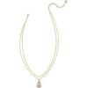 Kendra Scott Camry Enamel Framed Mlt Necklace, Fashion Jewelry for Women(GOLD – NATURAL MOTHER OF PEARL)