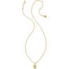 Kendra Scott Crystal Letter Short Pendant Necklace, Fashion Jewelry for Women(Letter G (GOLD-PLATED))