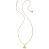 Kendra Scott Crystal Letter Short Pendant Necklace, Fashion Jewelry for Women(Letter N (GOLD-PLATED))