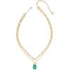 Kendra Scott Daphne Bow Multi Strand Necklace, Fashion Jewelry for Women(GOLD – PINE ILLUSION)