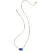 Kendra Scott Elisa Enamel Frame Paperclip Necklace, Fashion Jewelry for Women(COBALT ILLUSION)