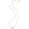 Kendra Scott Elisa Statement Short Pendant NecklaceFashion Jewelry for Women(GOLD – IRIDESCENT DRUSY)