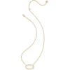 Kendra Scott Elisa Statement Short Pendant NecklaceFashion Jewelry for Women(GOLD – IVORY MOTHER OF PEARL)