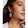 Kendra Scott Elle Drop Earrings in Bronze Veined Green Malachite, 14k Gold-Plated Brass, Fashion Jewelry for Women