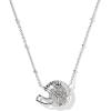 Kendra Scott Football Helmet Short Pendant Necklace, Fashion Jewelry for Women(RHODIUM-PLATED)