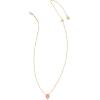 Kendra Scott Framed Tess Satellite Pendant Necklace, Fashion Jewelry for Women(GOLD LUSTER – ROSE PINK OPAL)
