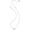 Kendra Scott Haley Bow Short Pendant Necklace, Fashion Jewelry for Women(GOLD – IVORY MOTHER OF PEARL)