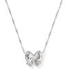 Kendra Scott Haley Bow Short Pendant Necklace, Fashion Jewelry for Women(RHODIUM – IVORY MOTHER OF PEARL)