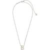 Kendra Scott Letters A-Z Pendant Necklace for Women, Fashion Jewelry, Rhodium-Plated Brass(Letter B)