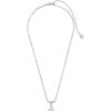 Kendra Scott Letters A-Z Pendant Necklace for Women, Fashion Jewelry, Rhodium-Plated Brass(Letter I)