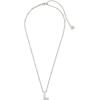 Kendra Scott Letters A-Z Pendant Necklace for Women, Fashion Jewelry, Rhodium-Plated Brass(Letter L)
