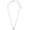 Kendra Scott Letters A-Z Pendant Necklace for Women, Fashion Jewelry, Rhodium-Plated Brass(Letter N)