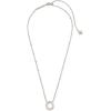 Kendra Scott Letters A-Z Pendant Necklace for Women, Fashion Jewelry, Rhodium-Plated Brass(Letter O)