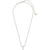 Kendra Scott Letters A-Z Pendant Necklace for Women, Fashion Jewelry, Rhodium-Plated Brass(Letter Y)