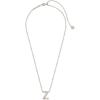 Kendra Scott Letters A-Z Pendant Necklace for Women, Fashion Jewelry, Rhodium-Plated Brass(Letter Z)