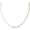 Kendra Scott Markie Half Chain Bracelet in Freshwater Cultured Pearl, Fashion Jewelry for Women(GOLD-FRESHWATER CULTURED PEARL)