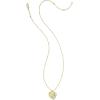 Kendra Scott Meredith Charm Necklace, 18k Gold Vermeil, White Topaz