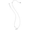 Kendra Scott Pickleball Short Pendant Necklace, Fashion Jewelry for Women(RHODIUM – IVORY MOTHER OF PEARL)