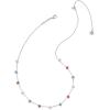 Kendra Scott Sierra Star Crystal Strand Necklace, Fashion Jewelry for Women(RHODIUM – RED WHITE BLUE MIX)