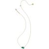 Kendra Scott Tatum Short Pendant Necklace, Fashion Jewelry for Women(GOLD – GREEN MIX)