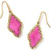 Kendra Scott Adeline Drop Earrings, Fashion Jewelry for Women(DARK FUCHSIA VARIEGATED MAGNESITE)