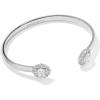 Kendra Scott Bella Cuff Bracelet, Fashion Jewelry for Women(RHODIUM – WHITE CZ)