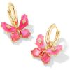 Kendra Scott Bianca Butterfly Huggie Earrings, Fashion Jewelry for Women(PINK MIX)