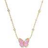Kendra Scott Cailey Butterfly Pendant Necklace, Fashion Jewelry for Women(GOLD PINK OPALESCENT RESIN)