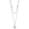 Kendra Scott Clove Multi Strand Adjustable Length Necklace for Women, Fashion Jewelry(BRIGHT SILVER – WHITE GOLD METAL)