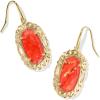 Kendra Scott Dani Figaro Frame Drop Earrings, Fashion Jewelry for Women(GOLD – PAPAYA IRIDESCENT MOTHER OF PEARL)