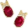 Kendra Scott Daphne Bow Drop Earrings, Fashion Jewelry for Women(GOLD – DARK BURGUNDY ILLUSION)