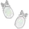 Kendra Scott Daphne Bow Drop Earrings, Fashion Jewelry for Women(RHODIUM – IRIDESCENT CRYSTAL IVORY ILLUSION)