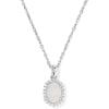 Kendra Scott Daphne Crystal Frame Short Pendant Necklace, Fashion Jewelry for Women(RHODIUM – IRIDESCENT DRUSY)