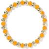 Kendra Scott Daphne Enamel Stretch Bracelet, Fashion Jewelry for Women(Gold Bright Orange Ename)