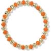Kendra Scott Daphne Enamel Stretch Bracelet, Fashion Jewelry for Women(Gold Dark Orange Enamel)