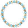 Kendra Scott Daphne Enamel Stretch Bracelet, Fashion Jewelry for Women(Gold Light Blue Enamel)