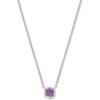 Kendra Scott Davie Pendant Necklace(STERLING SILVER – AMETHYST)
