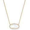 Kendra Scott Elisa Statement Short Pendant NecklaceFashion Jewelry for Women(GOLD – IVORY MOTHER OF PEARL)