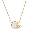 Kendra Scott Football Helmet Short Pendant Necklace, Fashion Jewelry for Women(GOLD-PLATED)