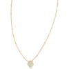 Kendra Scott Framed Tess Satellite Pendant Necklace, Fashion Jewelry for Women(GOLD LUSTER – LIGHT BLUE OPAL)